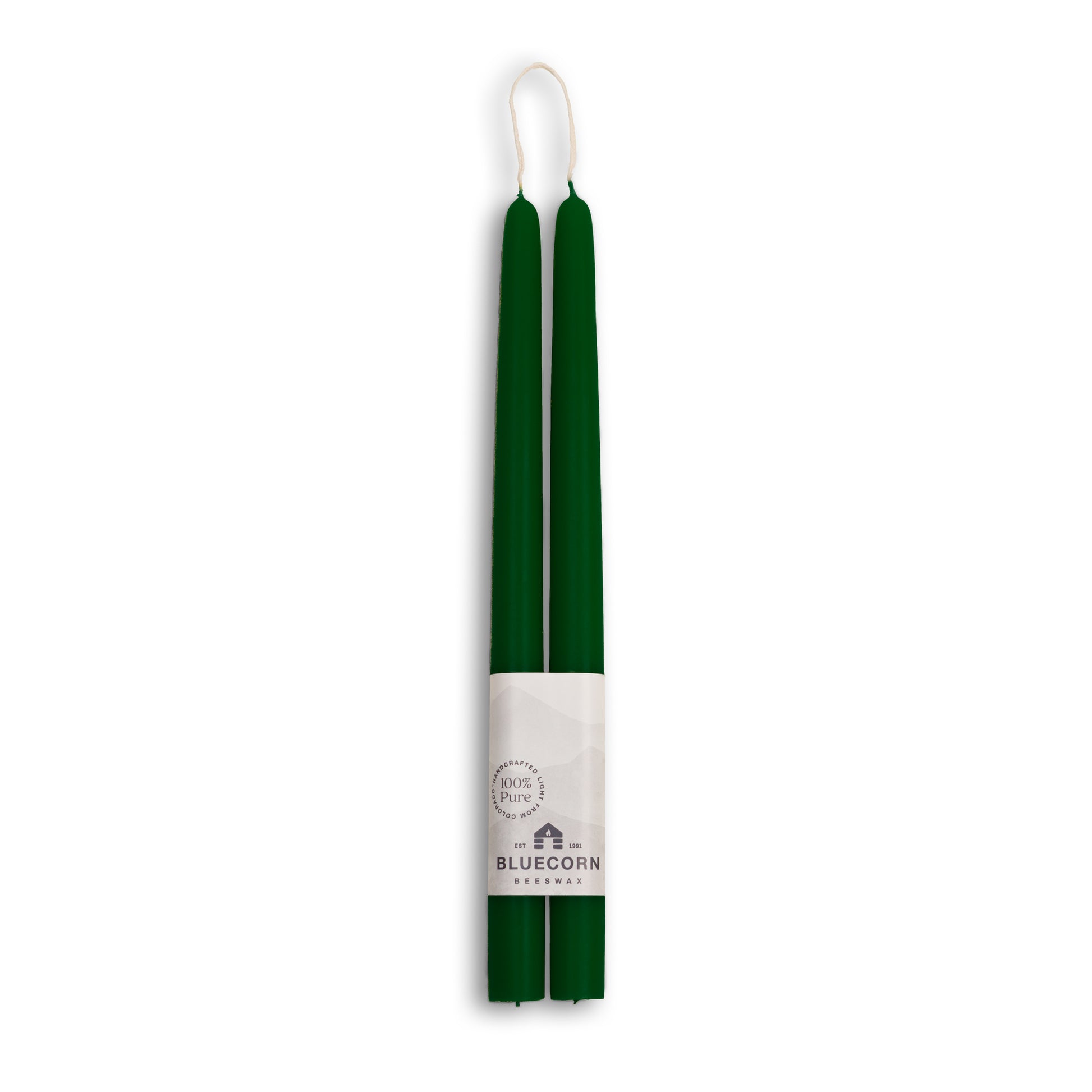 moss green beeswax taper candles bluecorn candles