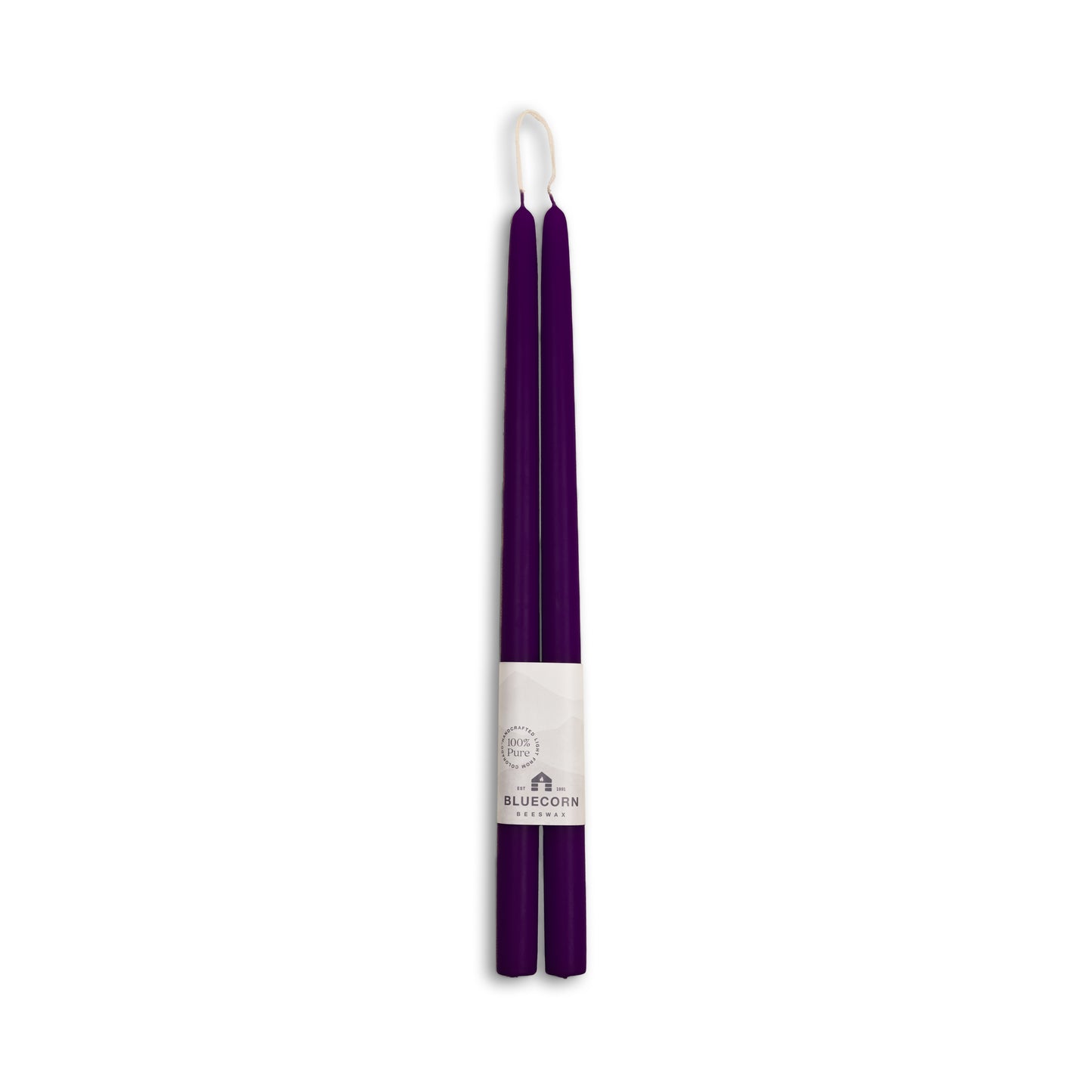 dark purple beeswax taper candles bluecorn candles