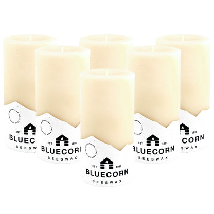 Ivory Pure Beeswax Pillar Candles