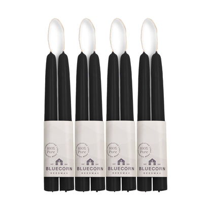 bluecorn candles black beeswax taper candles