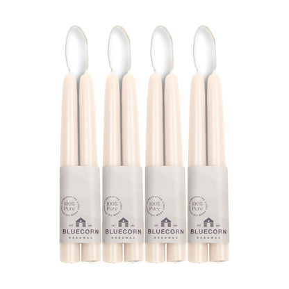 ivory white beeswax taper candles bluecorn candles