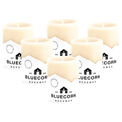 Ivory Pure Beeswax Pillar Candles