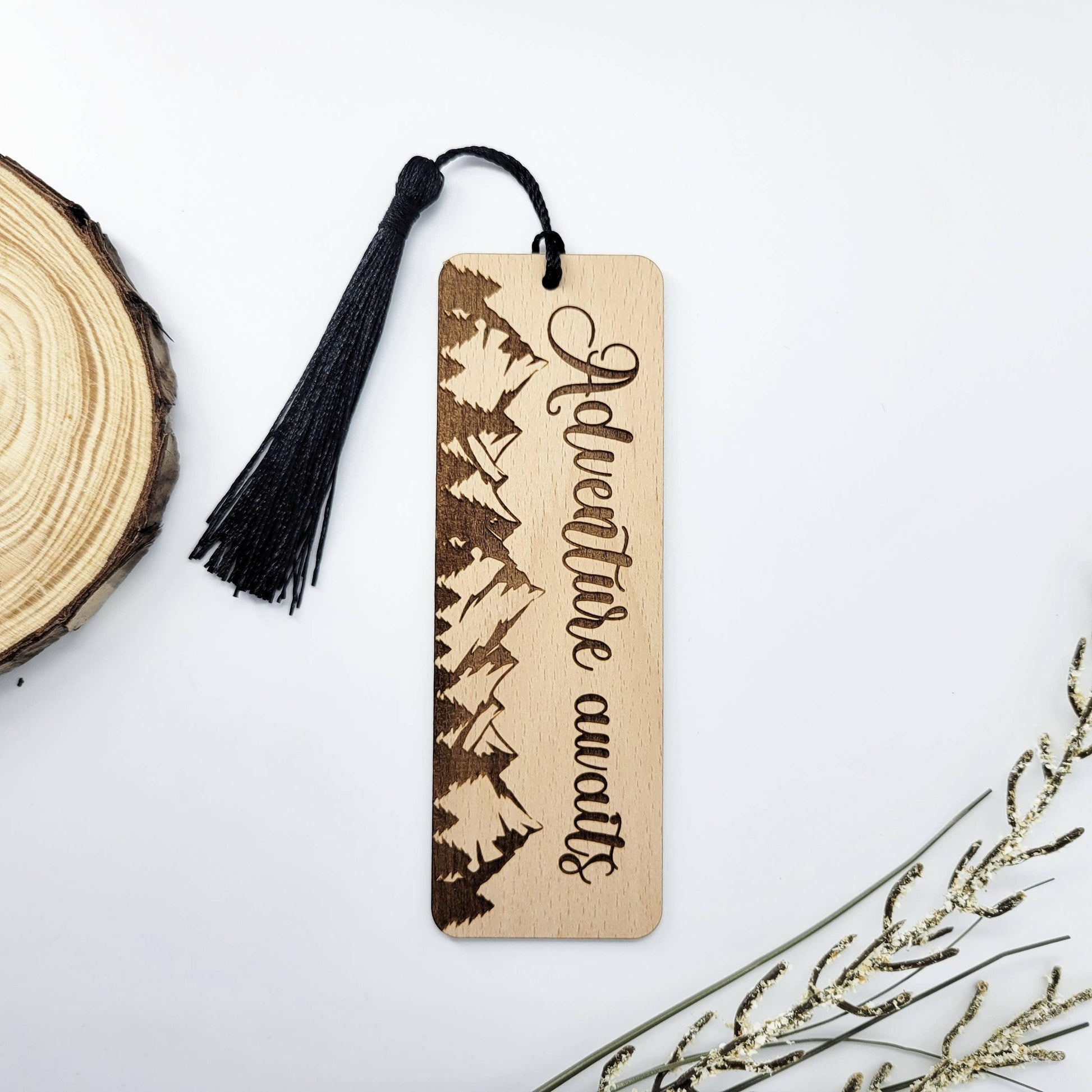 Adventure Awaits | Wooden Bookmark - Bluecorn Candles