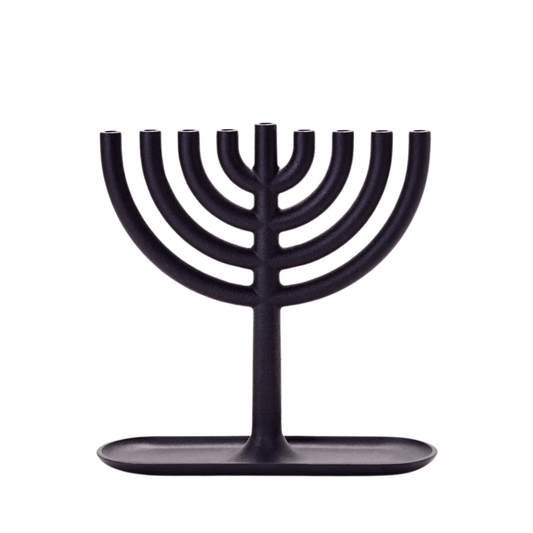 Classic Cast Iron Menorah - Bluecorn Candles