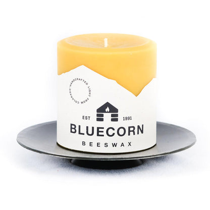 Clearance - Forged Pillar Base - Bluecorn Candles