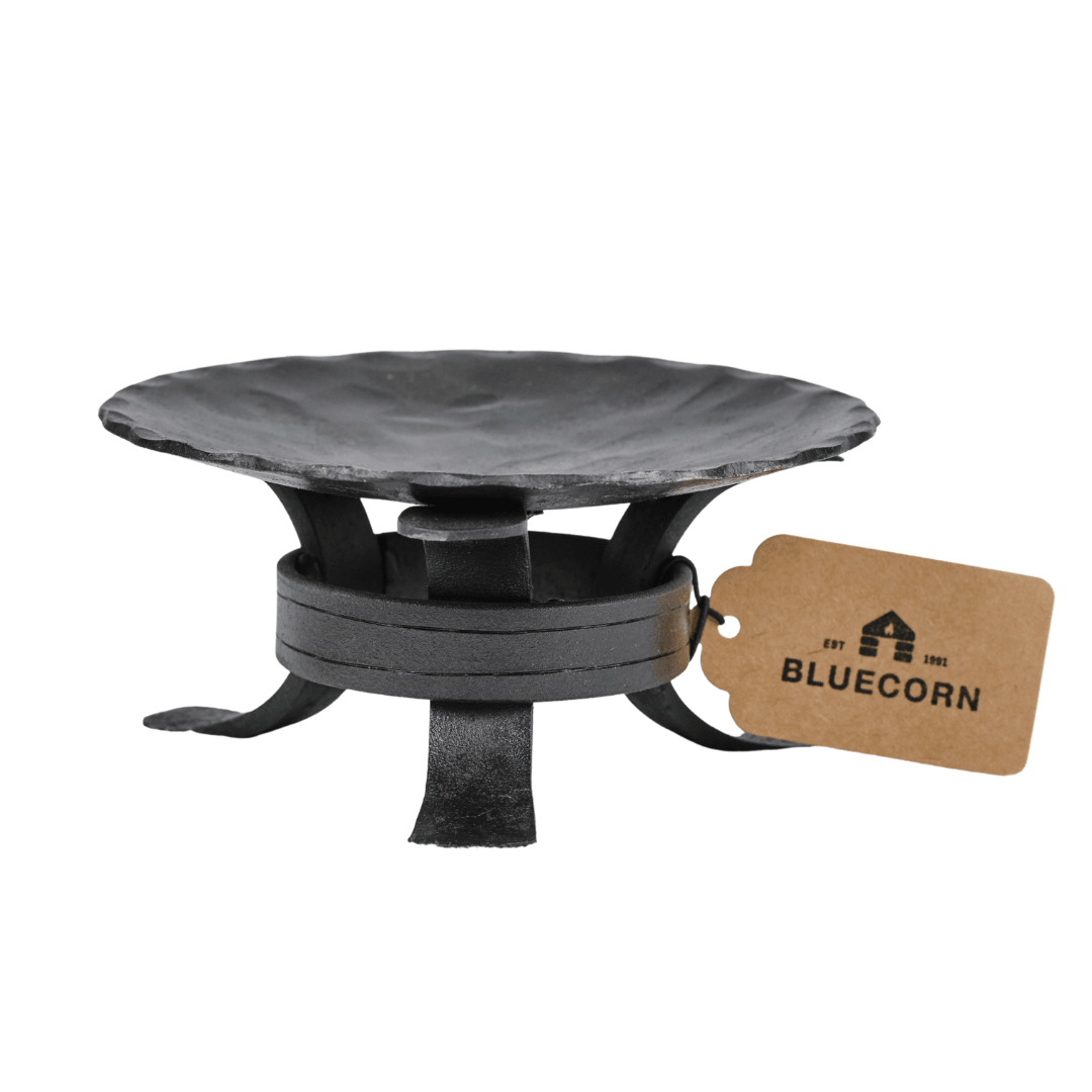 Clearance - Hand Forged Pedestal Pillar Holder - Bluecorn Candles