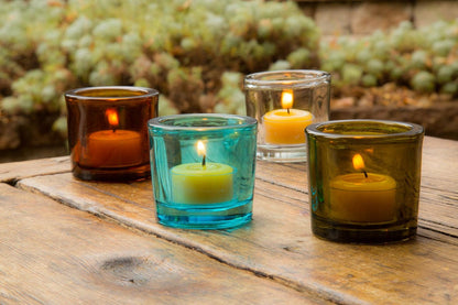 Clearance - Heavy Glass Votive & Tea Light Holders - 50% Recycled Glass - Bluecorn Candles