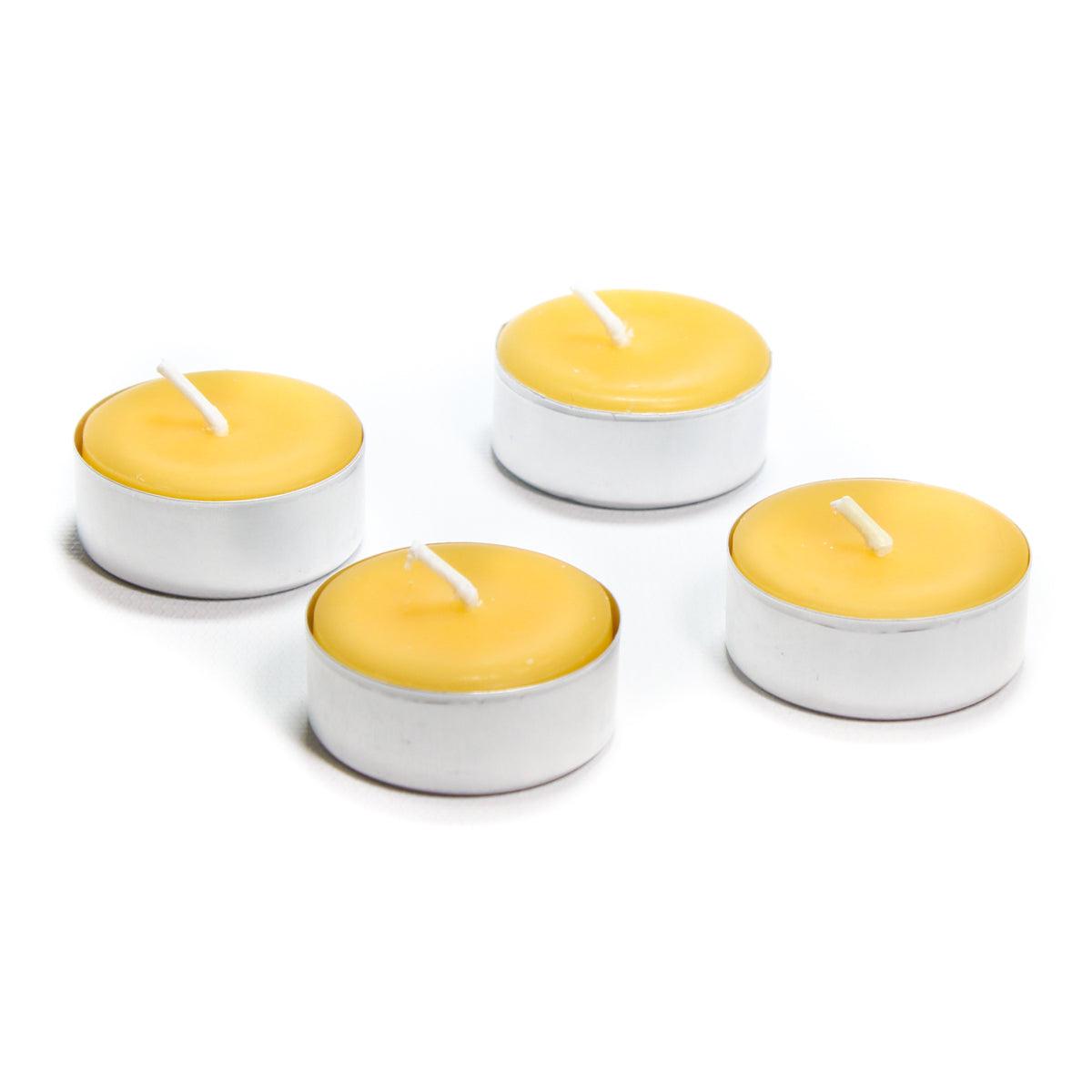 Clearance - Pure Beeswax Tea Lights - 48-Pack - Bluecorn Candles