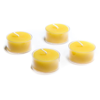 Clearance - Pure Beeswax Tea Lights - 48-Pack - Bluecorn Candles