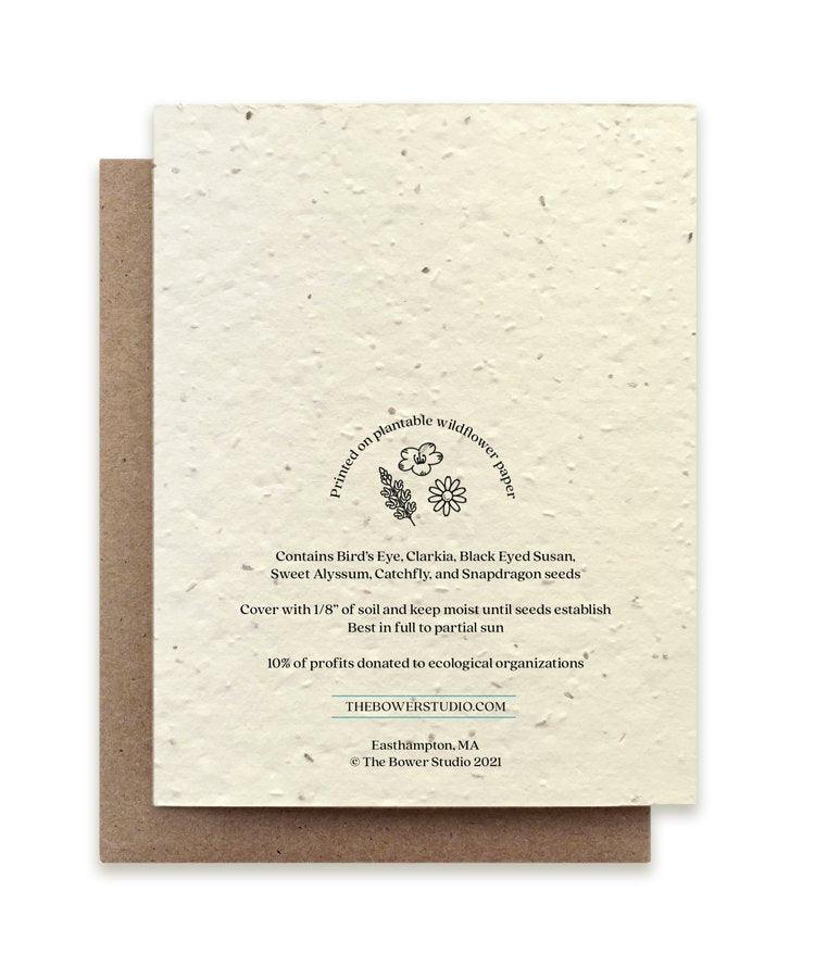 Honey Bee | Plantable Wildflower Card - Bluecorn Candles