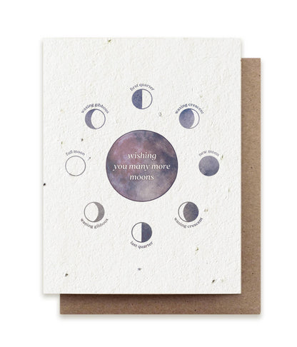 Moon Phase Birthday | Plantable Herb Card - Bluecorn Candles