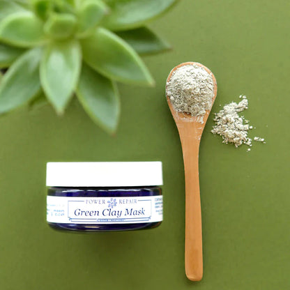 Power Repair Green Clay Mask - Bluecorn Candles