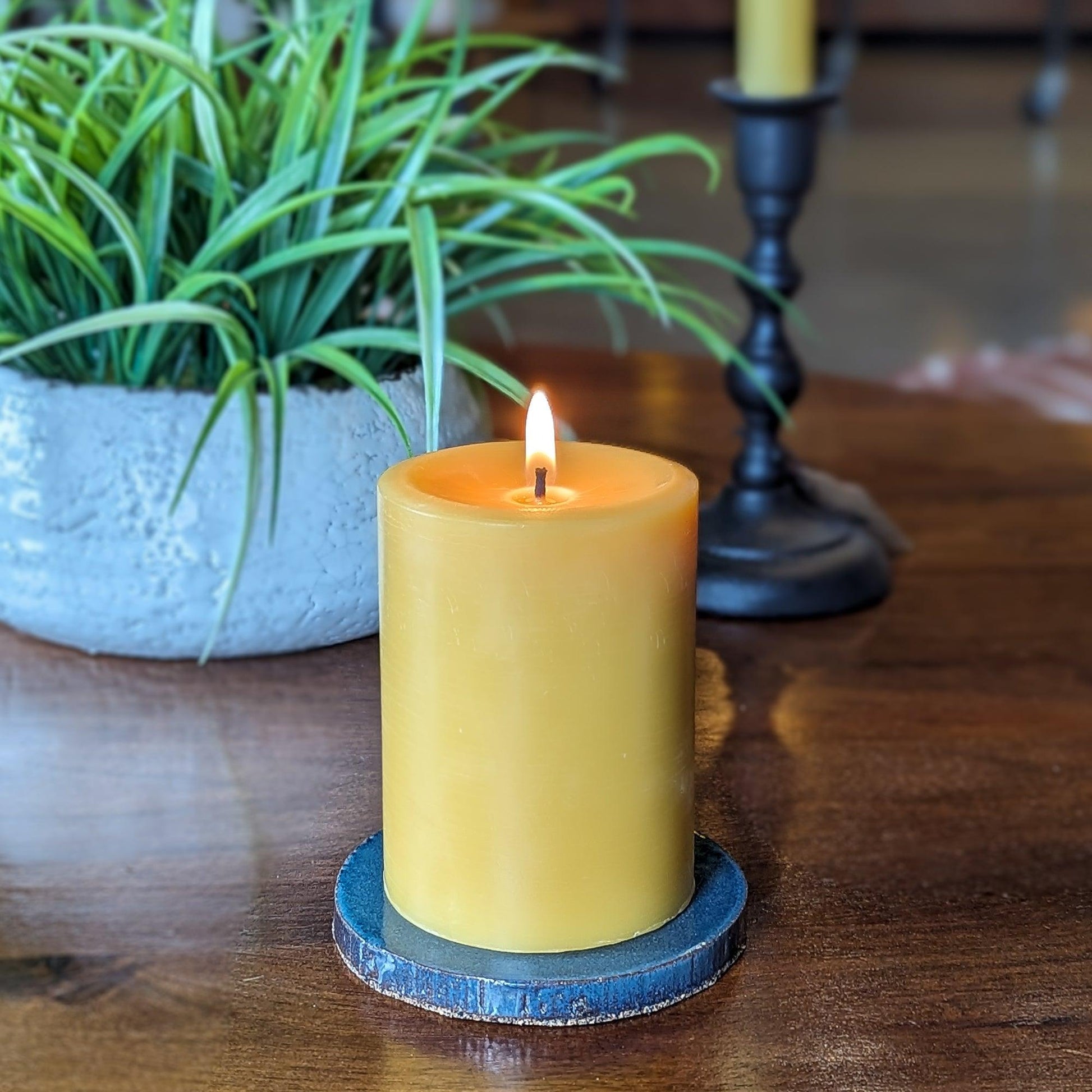 Particular Tile Pillar Candle Base - Bluecorn Candles