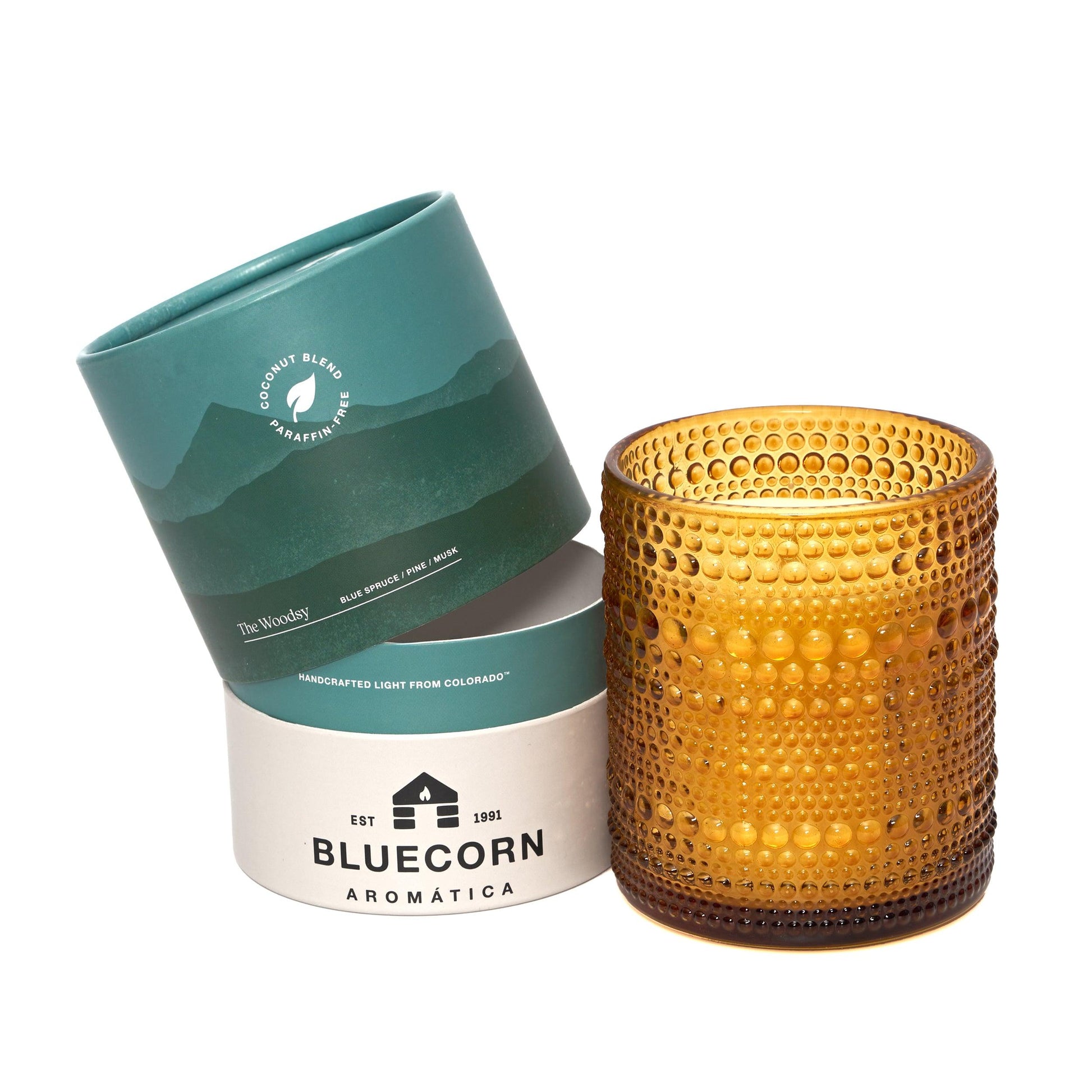 The Woodsy - Scented Coconut Wax Candle - Bluecorn Candles